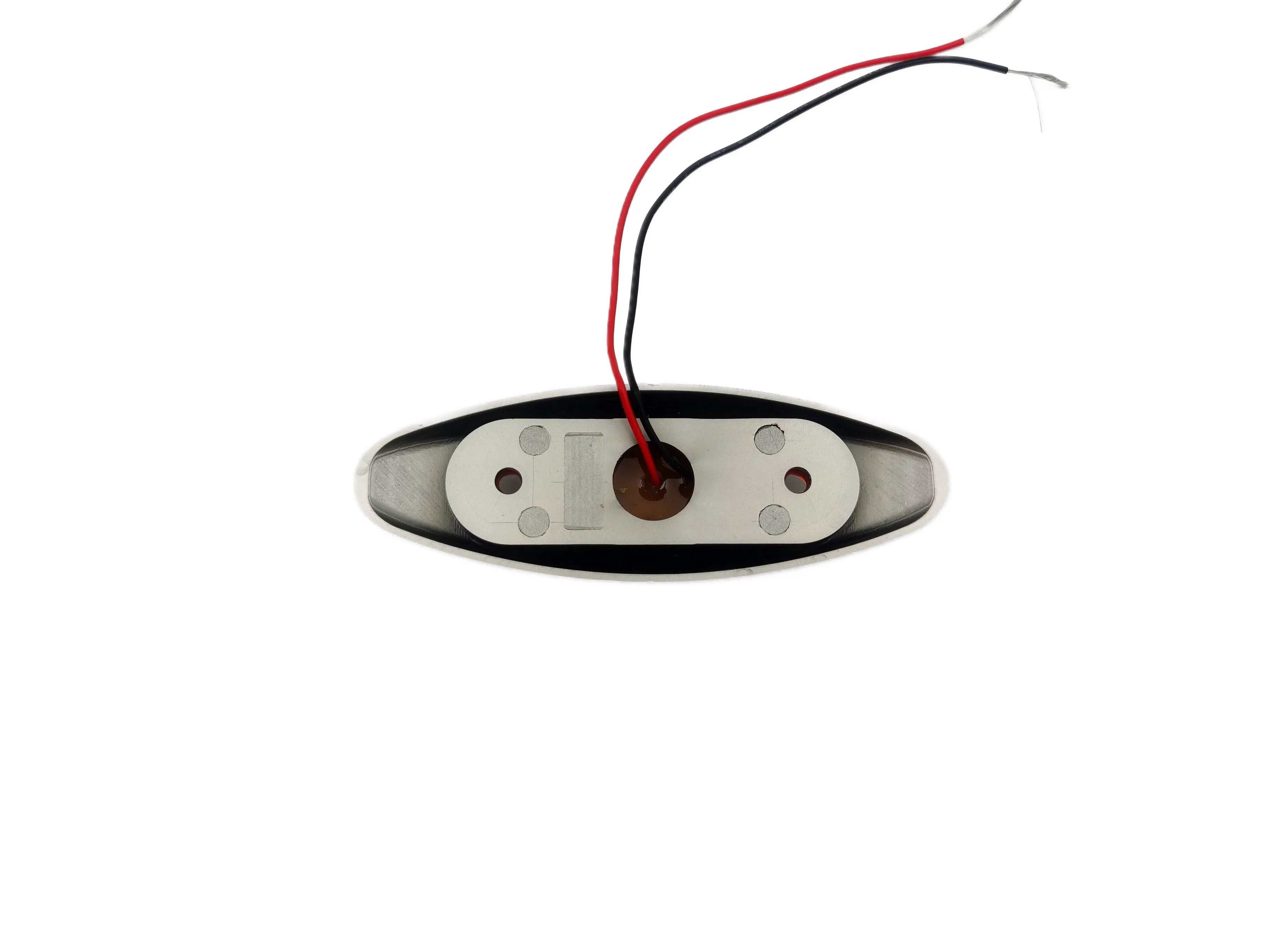 Светодиодный габаритный фонарь 8LED красный хром, 10-30В