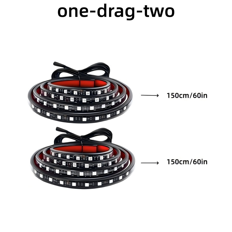 2 в 1 LED подсветка салона автомобиля с RGB и управлением