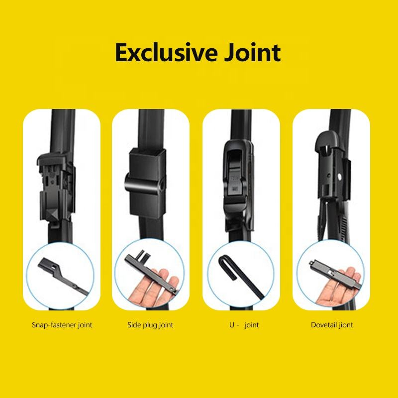 High Quality Auto Windshield Wiper Silicone Universal Soft Rubber J U Hook Quite Windscreen Car Wiper Blades