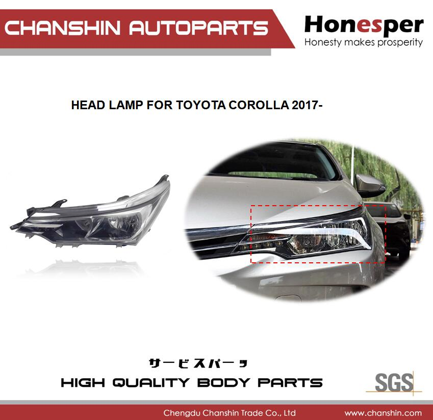 Фара головного света для Toyota Corolla 2017-2019