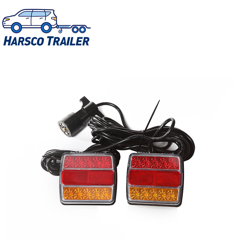 E-Mark R10/R65 Trailer Lamp - 16 SMD LED Cluster, 105x100x40mm, 7-Pin DIN ISO 11446, Vibration Resistant for Caravans/Trucks