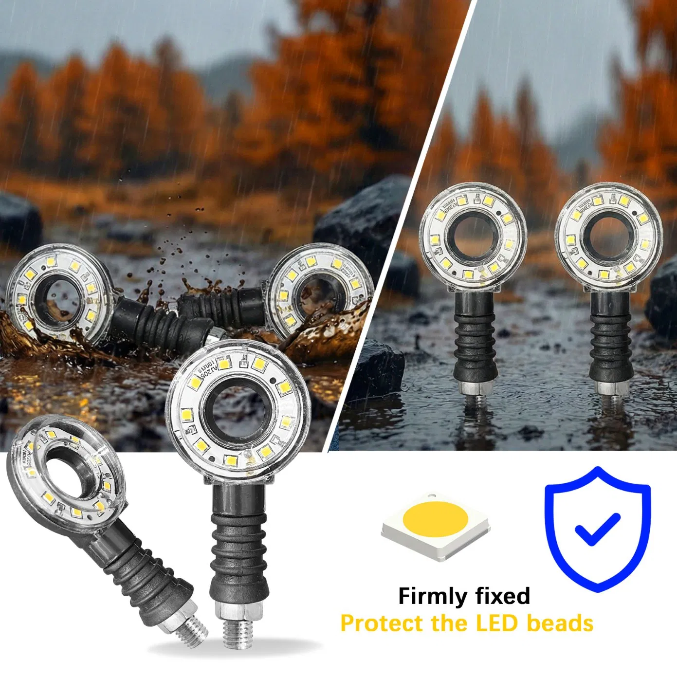 Универсальный светодиодный поворотник для мотоцикла