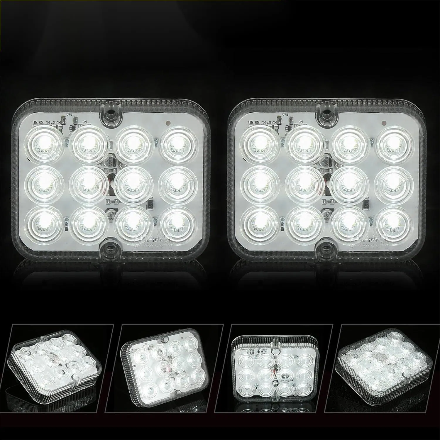 12V LED Reversing Backup Lights for Trailers, Trucks, Caravans, Tractors, Agricultural Tractors, LED Rear Lights,
