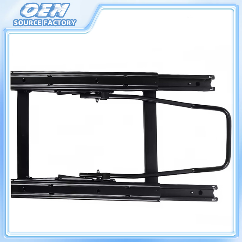 Universal Style Auto Seat Slide Rail Black Powder Coated Auto Accessories Recline Adjusted Double Locked Seat Slide Rail for Car/Bus/Caravan/Van