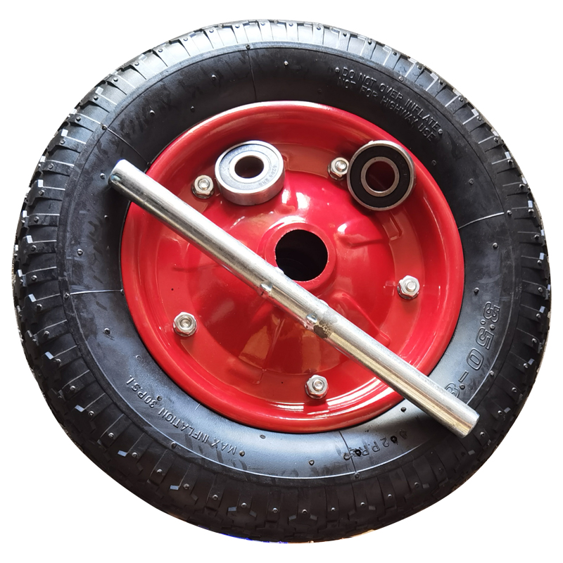 Hautine Rubber Wheel, with Pneumatic Tire and Axle