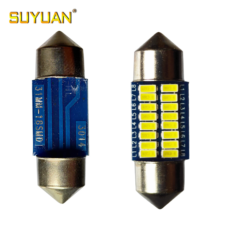 Светодиодная лампа C5W 3014 16SMD для подсветки номерного знака