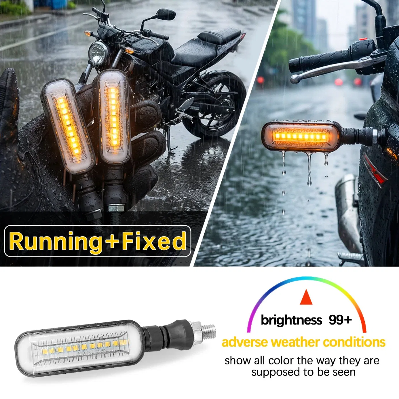 Универсальный светодиодный поворотник для мотоцикла