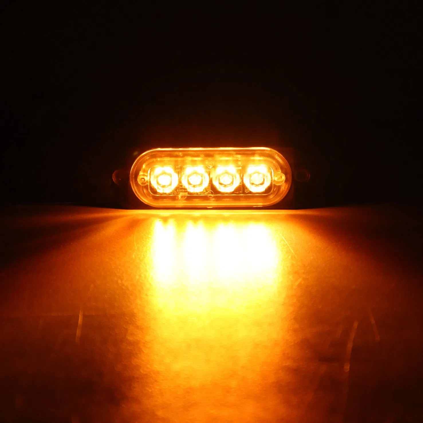 Комплект предупреждающих светодиодных фонарей 4-LED Amber