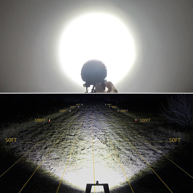 Круглый светодиодный фонарь 18W для авто, 12-24В