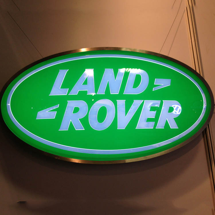 Automotive Signage Oval Acrylic Advertise Light Box Vacuum LED Car Logo with Names