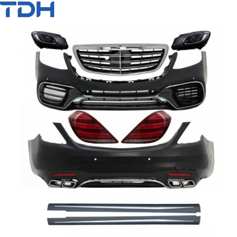 Full Body Kit for 2019+ Mercedes Benz S Class W222 Modified to S63 Amg Body Kit with Headlight Taillight