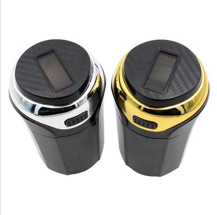 New Flip Car Ashtray LED with Light Outlet Stainless Steel