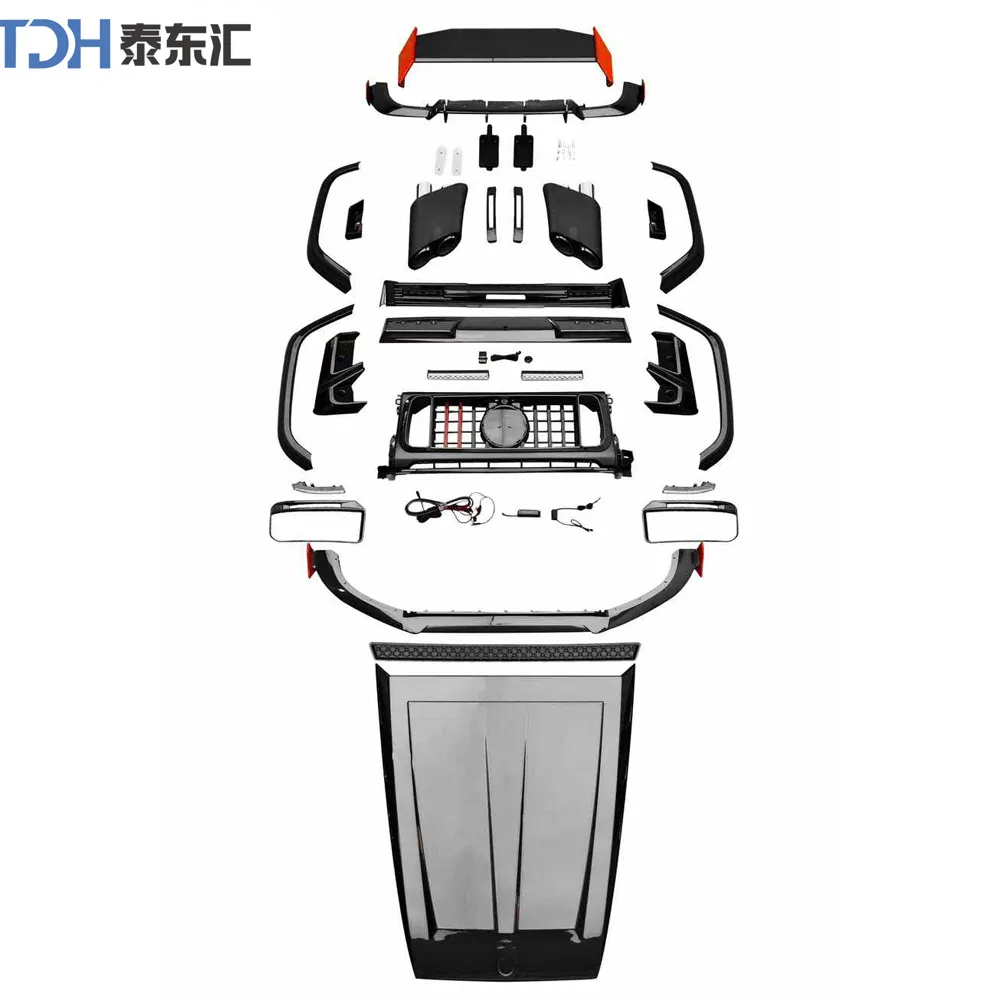 Carbon Fiber Fender Exhaust Roof Spoiler Car Bumper for Benz G Class W463 Facelift W464 Brabus G900 Body Kit