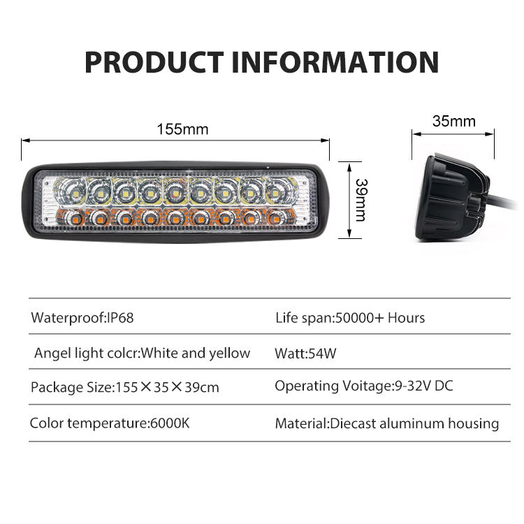 Bkr Wholesale LED Strip Light 60W Strobe Car LED Light off-Road LED Truck Running Light Bar