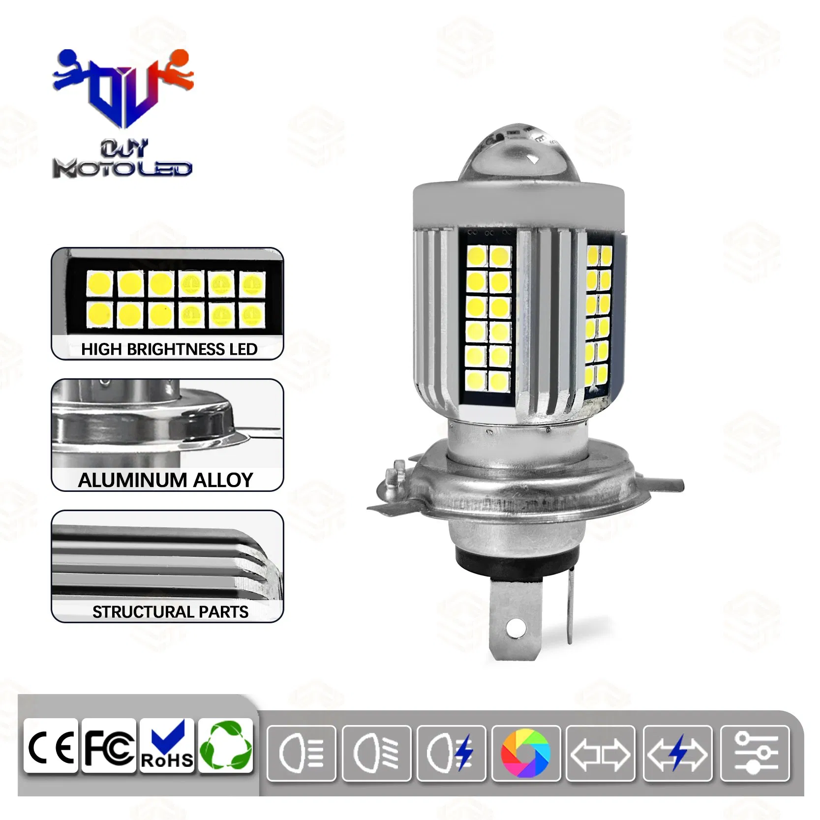 Long Life LED Single-Light Lens Headlights Safety Car Plug-in Lamp Adaptive Headlights Spotlight Electric Vehicles LED Headlights