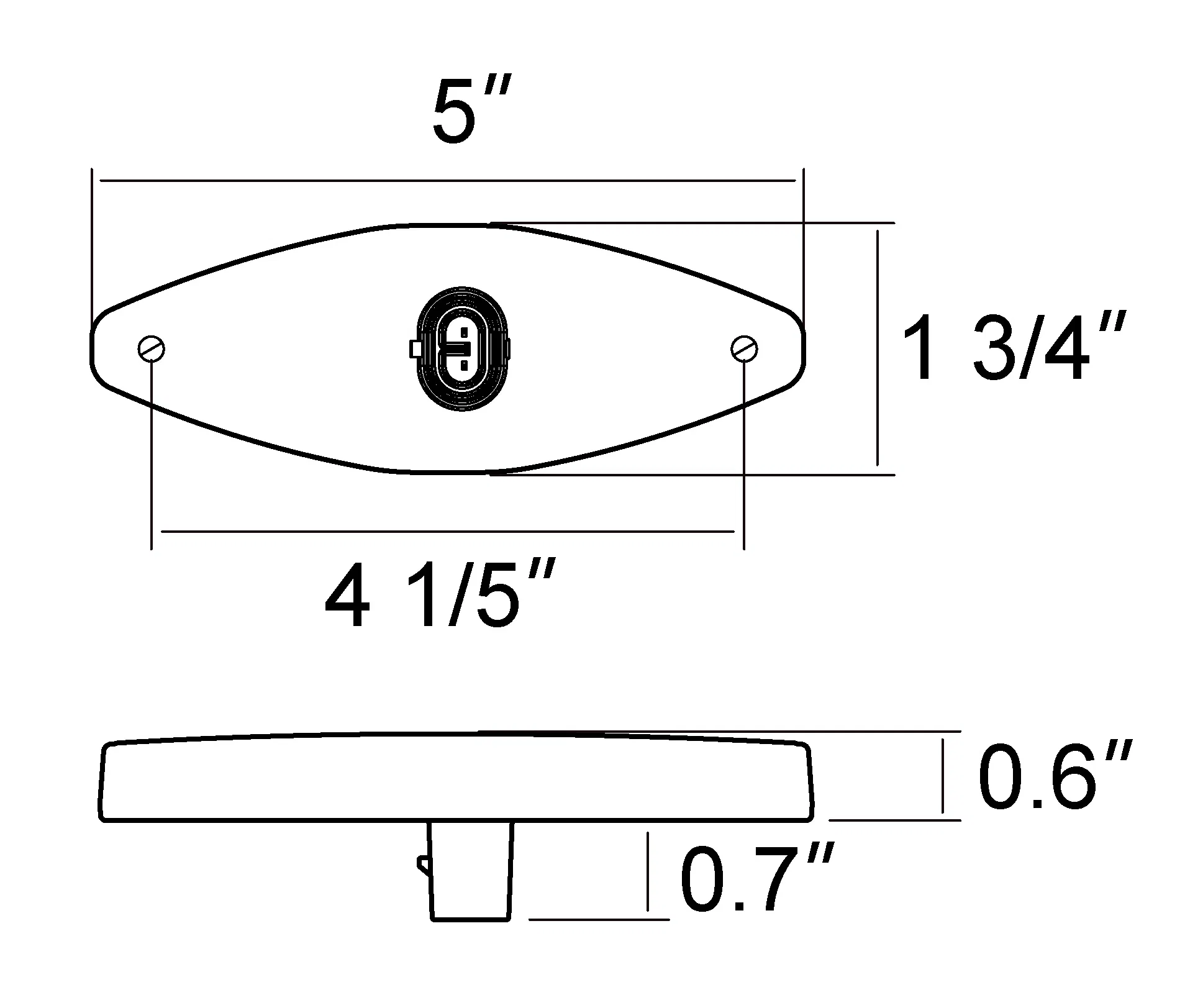 Optical Strip LED Clearance Side Marker Light Built-in Reflex Reflector with Light Guide Bar Technology for Trailer Truck Coach Bus LED Marker Light