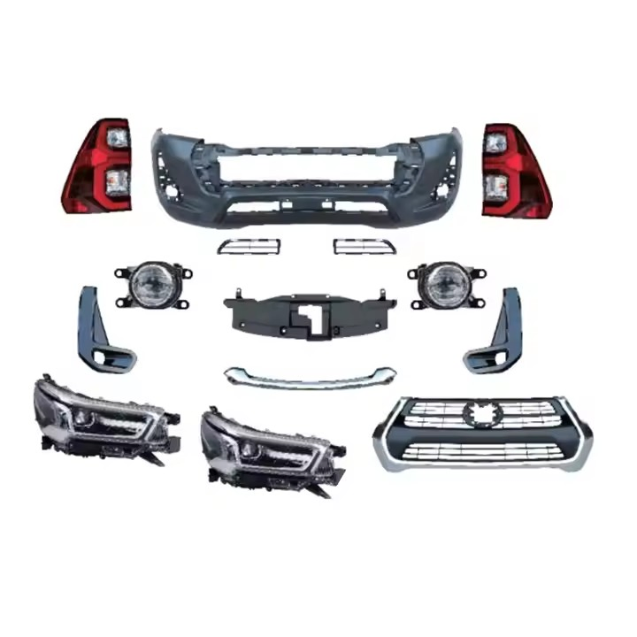 Front Bumper Grille Upgrade Body Kit for 16-20 Hilux Upgrade 2021 Hilux