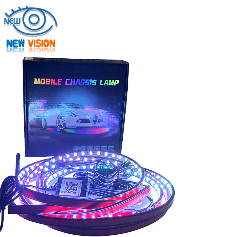 RGB LED подсветка днища авто 12V, управление через APP