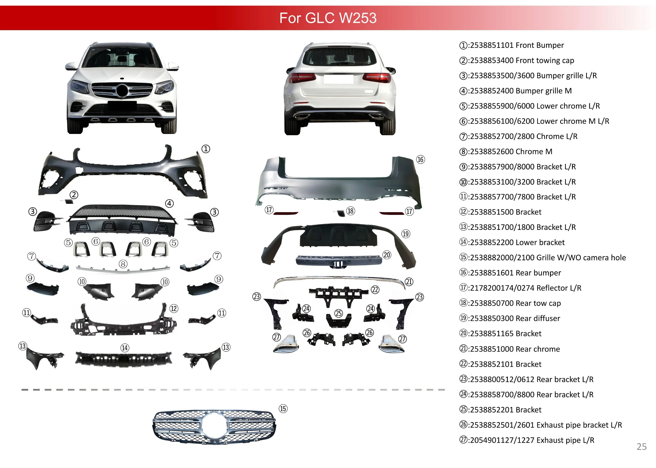 Auto Body System Upgraded Bodykit Body Kits for Gle167 Upgrade to Gle53