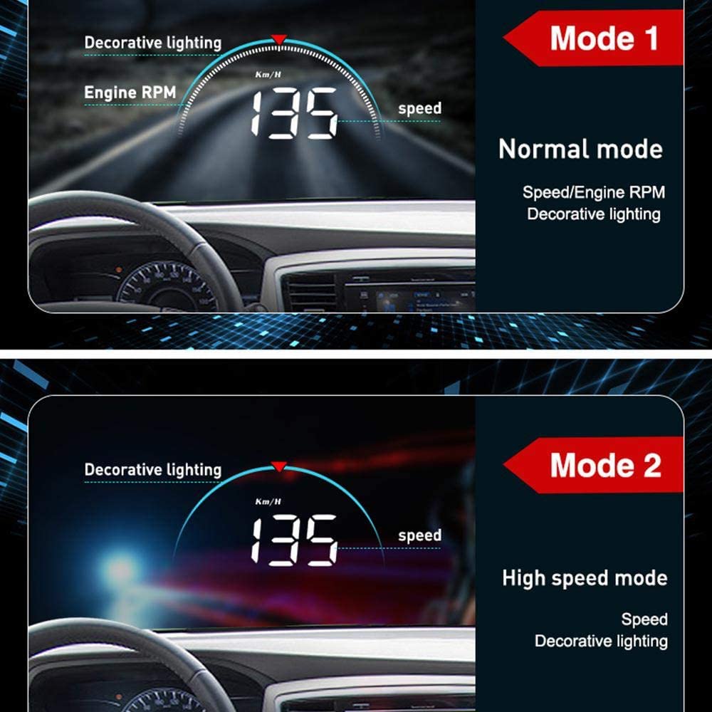 Автомобильный HUD-дисплей OBD2 с индикатором скорости и диагностикой