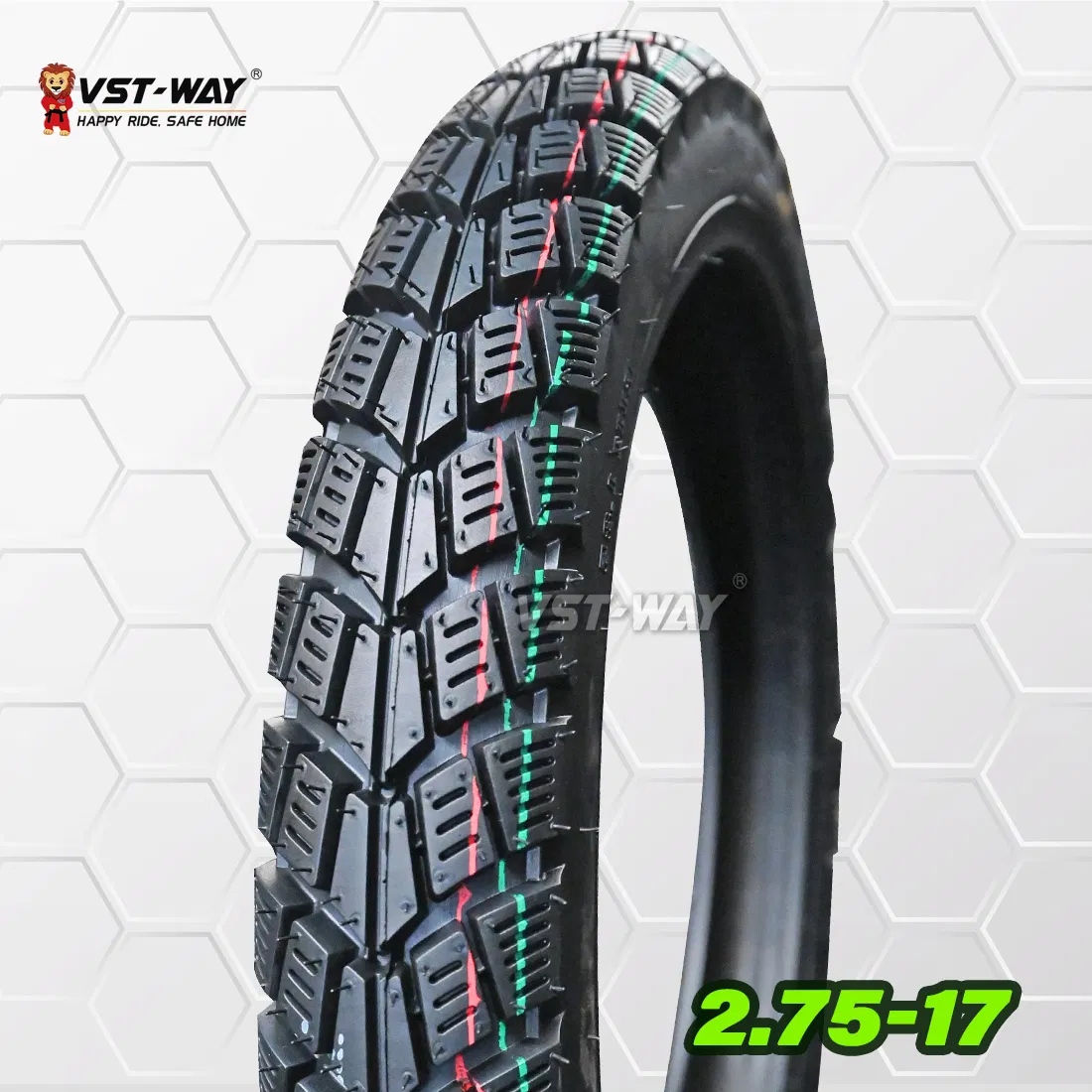Мотошина бескамерная 2.75-17 VSTWAY