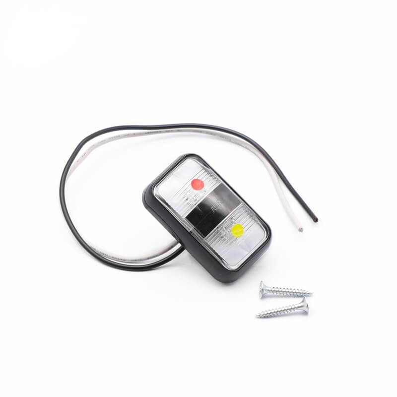 Red Amber Oval LED Truck Trailer Side Marker Stop Rear Light