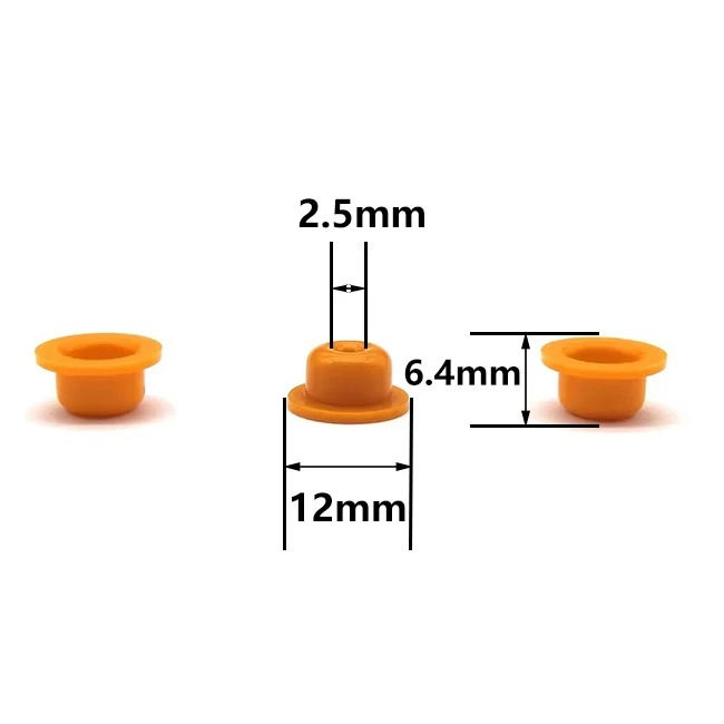 Asnu036 GB 2-128 Fuel Injector Plastic Finned Pintle Insulation Caps, 12.8mm X 8mm X3mm