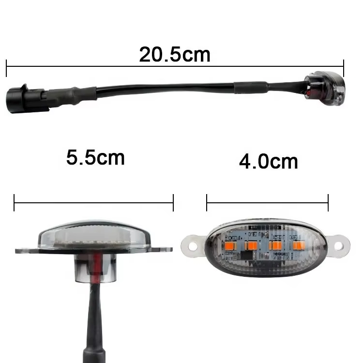 Светодиодные ходовые огни для внедорожников, 3 в 1, желтый