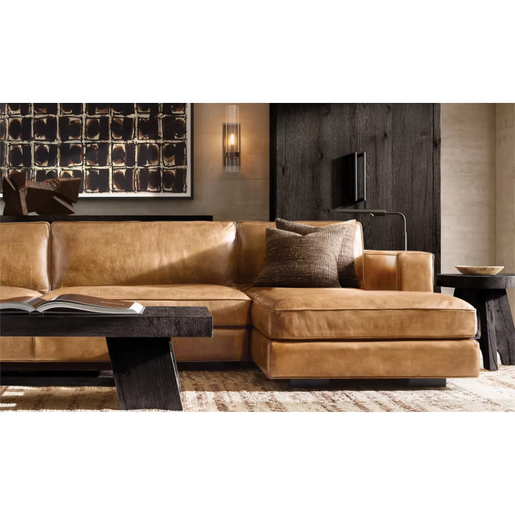 Современная классическая мебель для гостиной из натуральной кожи U-Chaise