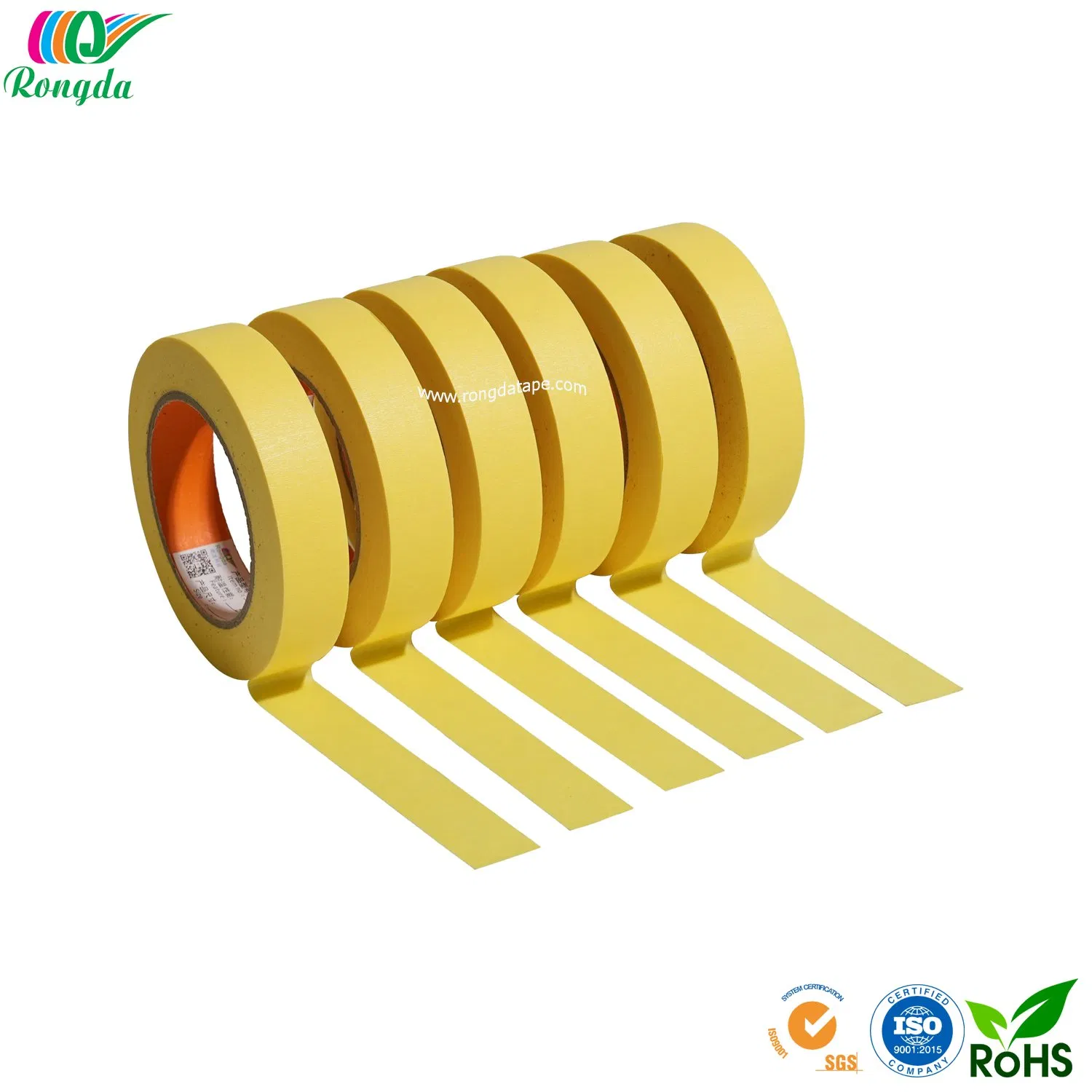 Automotive Masking Tape Natural Rubber Yellow