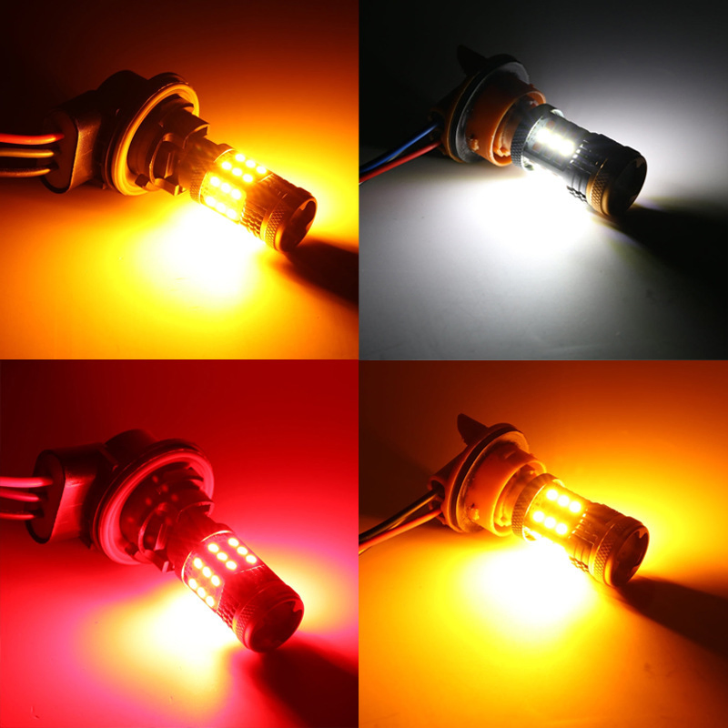 Красная светодиодная лампа для авто 3157 4257 7443