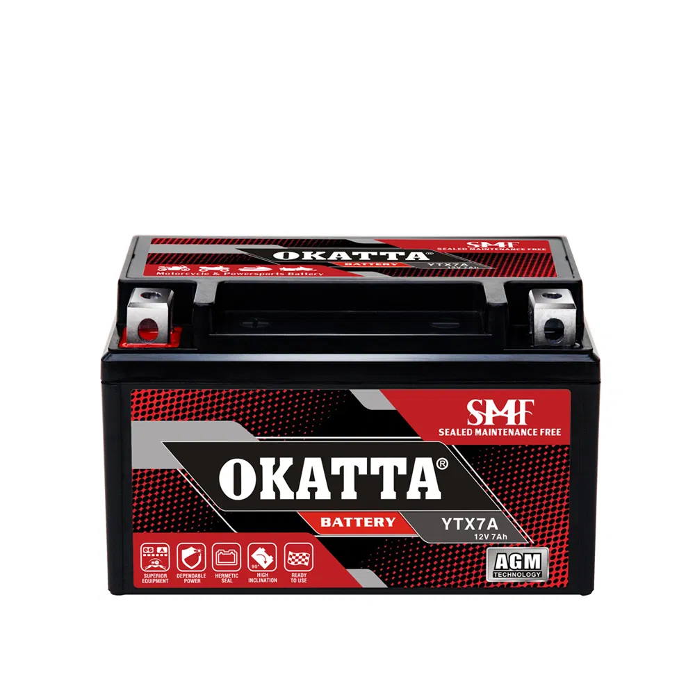 Ytx7a AGM Electric VRLA Motorcycle Battery Mf Bicycle Scooter Power Battery 12V7ah