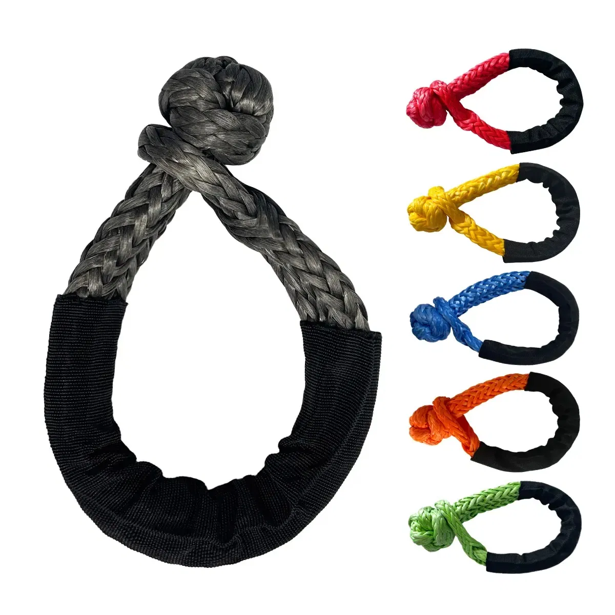 Synthetic UHMWPE Towing Soft Shackle Recovery Rope Soft Shackle with High Strength