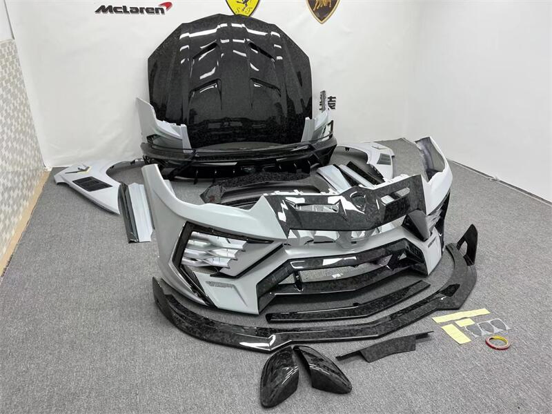 Msy Style Forged Carbon Fiber+Fiberglass Rear Diffuser Bumper Trunk Spoiler Racing Wing Body Kit for Lamborghini Urus