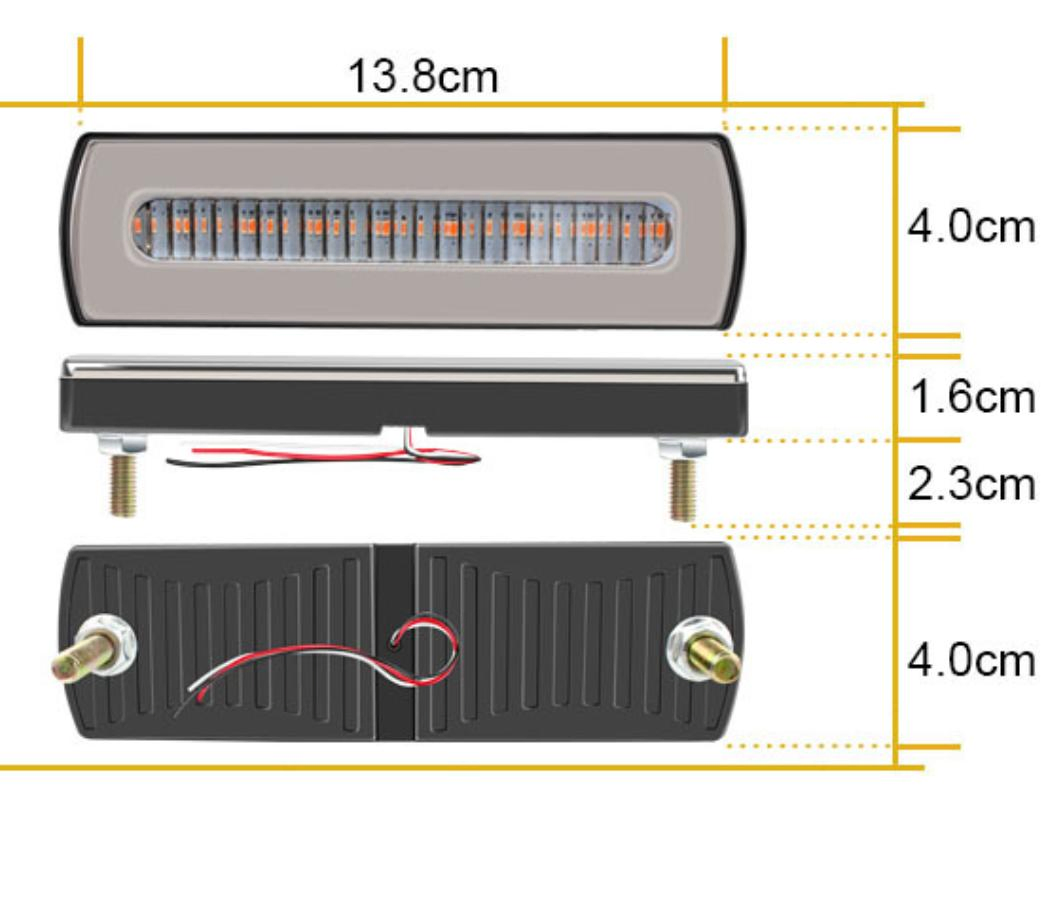 Светодиодная лента стоп-сигнала DRL, красная, универсальная