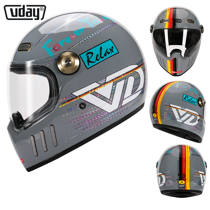 OEM Motorcycle Retro Full Face Helmets ABS Shell Bicycle Helmet China Factory