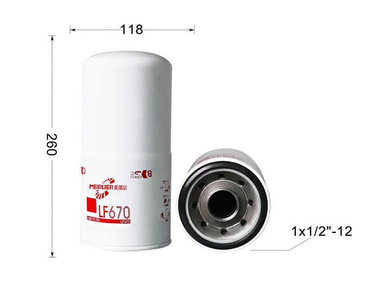 High Performance Auto Spare Parts Spin on Trucks Oil Filter for Renault Engine Lf670 Lf747 P551670 B95hpg H240W W1294