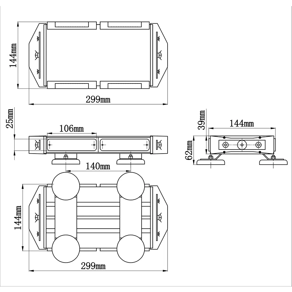 Светодиодная мини-лампа Amber 506-2LC в алюминиевом корпусе