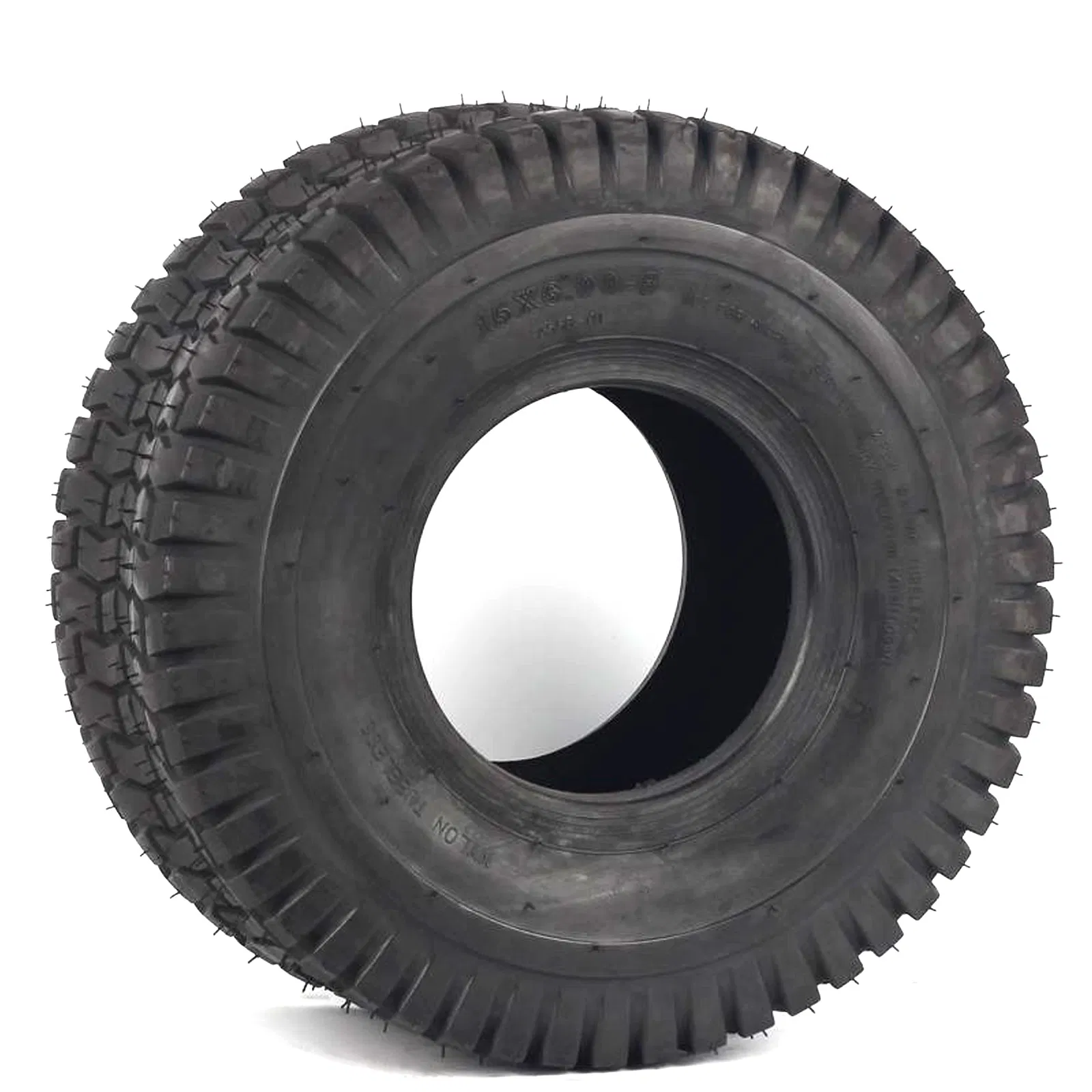 15X6.00-6 Riding Lawn Mower Tire, Tubeless Lawn Mower Tire, Turf Saver Tread, 4pr