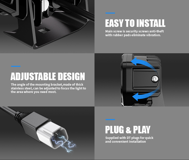 Aurora 4X4 LED Work Strobe Car Light Auto LED Fog Light