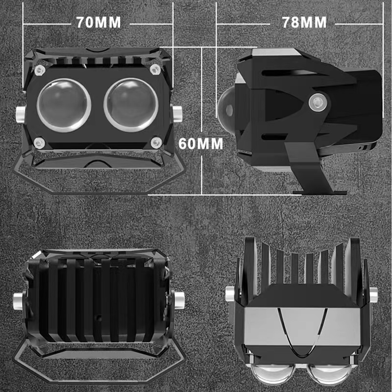 Мини LED проектор противотуманная фара для мотоциклов и авто