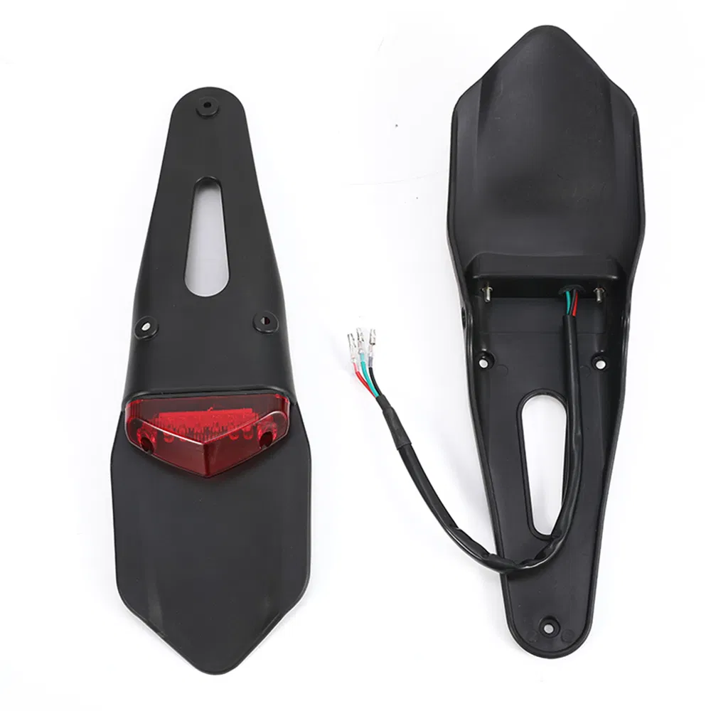 Motorcycle Rear Fender with 12V LED Taillight Brake Lamp Universal Fit Drz40 Te250 Rmz250 Te300 Rmz450