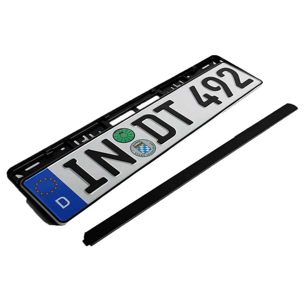 Customized Car Number License Plate Holder Black License Plate Frame