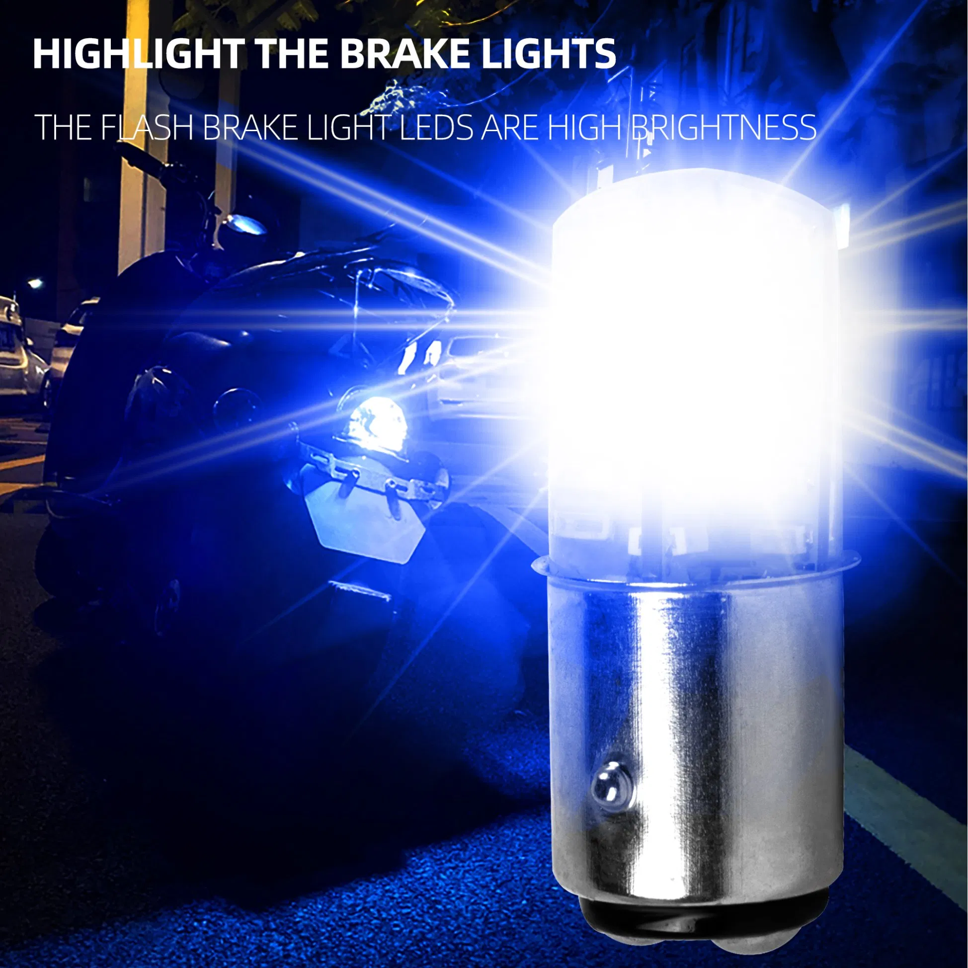 Светодиодный стоп-сигнал 1157 3014 48 диодов для мотоцикла