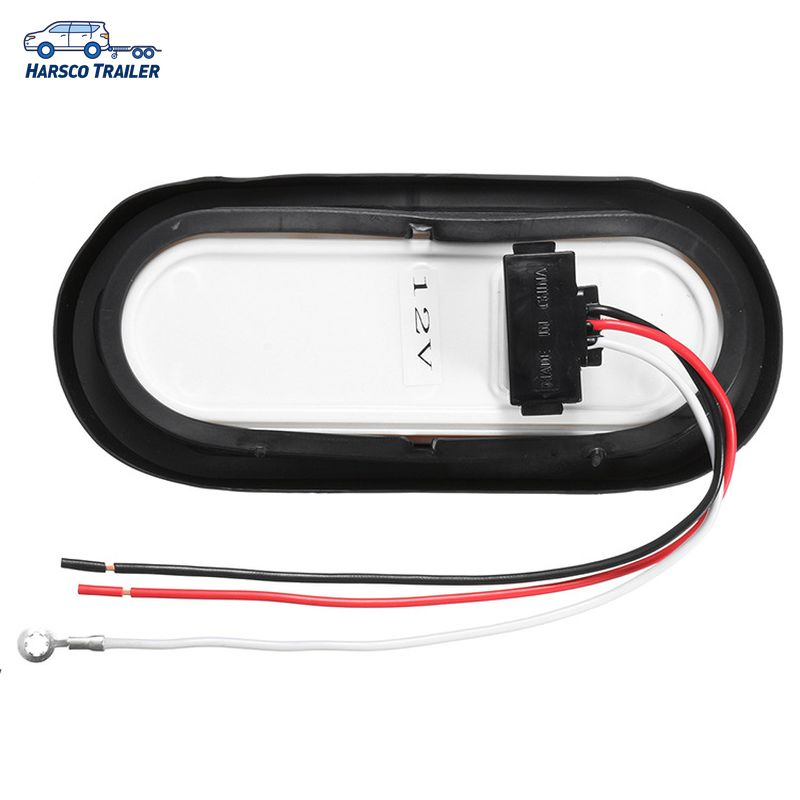 24-LED 6" Oval Trailer Tail Light Kit - DOT Certified Waterproof IP68