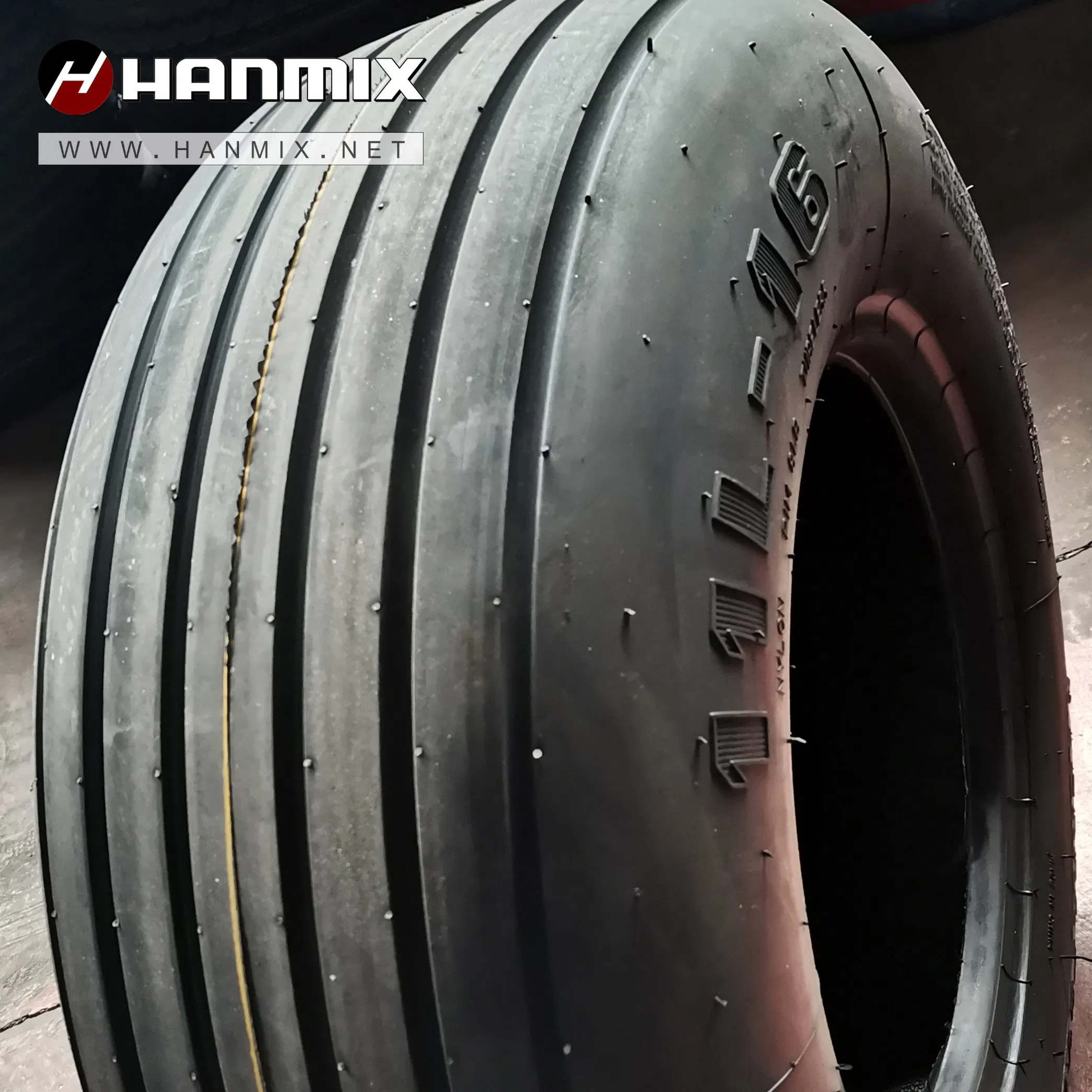 Hanmix Agriculture Industrial Farm Paddy Feald Rice Transplante Tyres Irrigation Wheels Solid Rubber for Tractor Harvester 600-16, 750-16, 760L-15 Tire