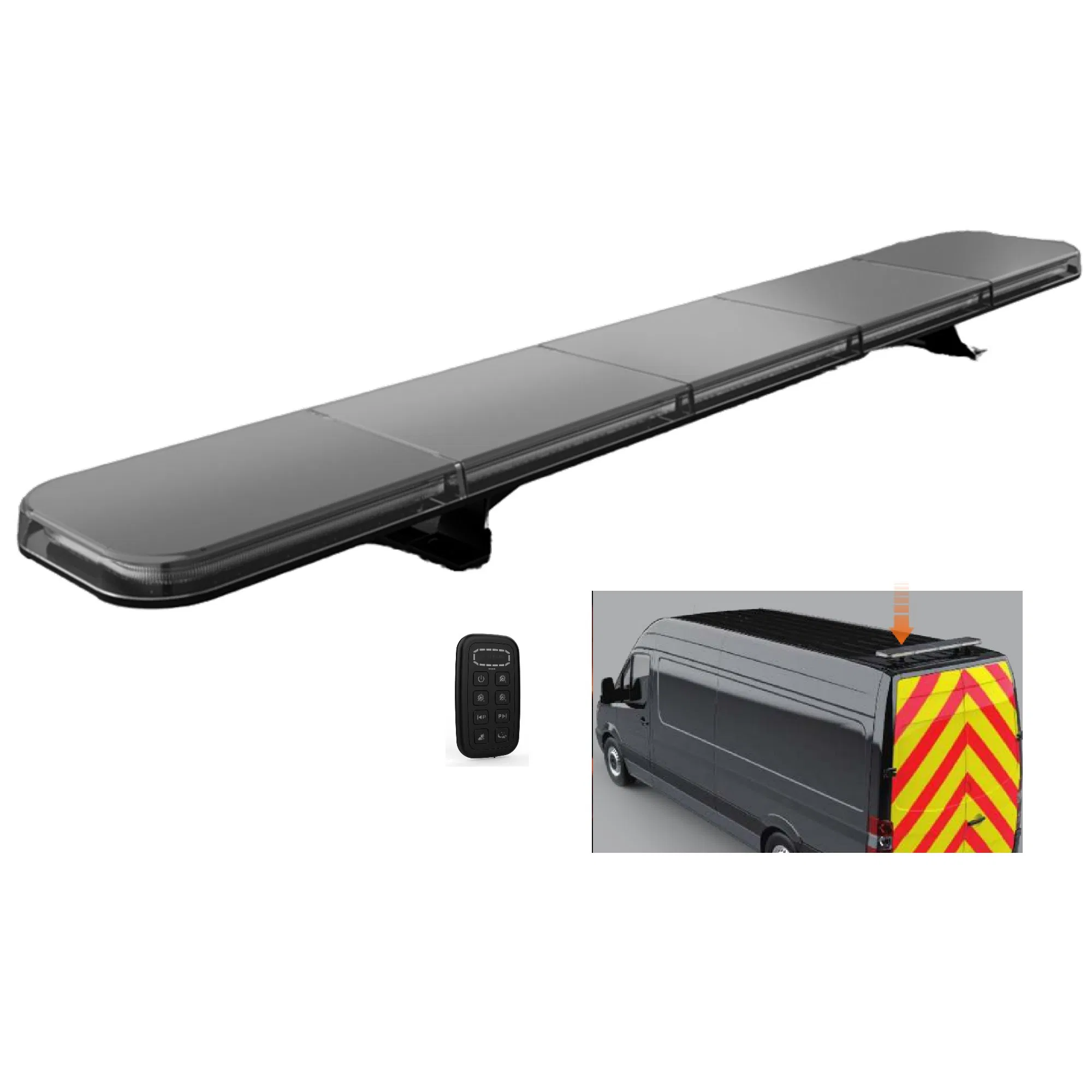 New Design 1500mm Ambulance Roof Top Amber Emergency Flashing LED Warning Strobe Lightbar