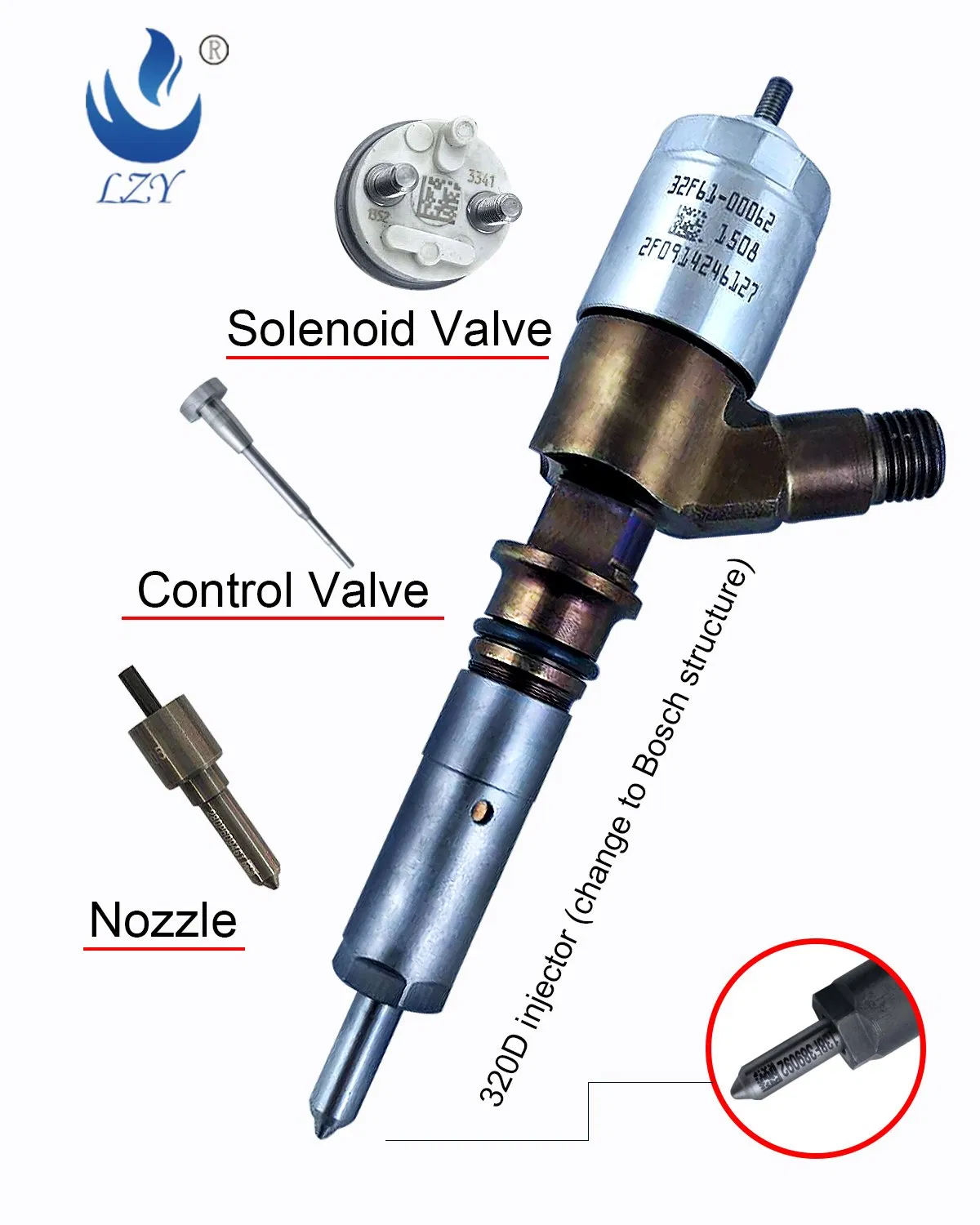 Cat 320d Injectors for Cat C6.4/C6.6 Injector 326-4700 Common Rail Injector 2645A747/2645A746/2645A753