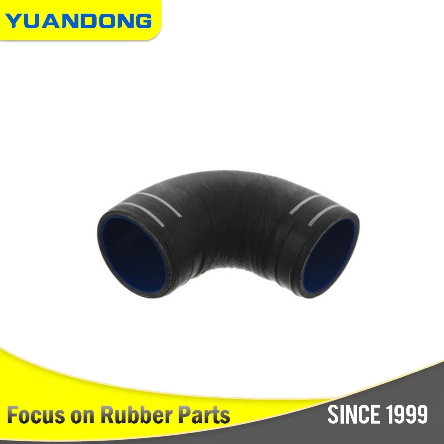 Патрубок интеркулера Iveco 5801677925, силиконовый синий 90°