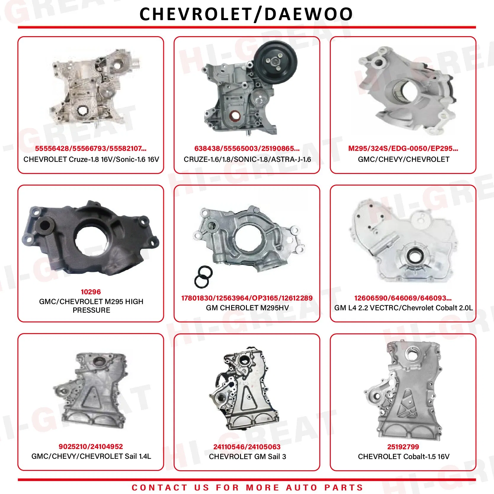 Масляный насос двигателя для иномарок Toyota, Mitsubishi, Nissan, Hyundai